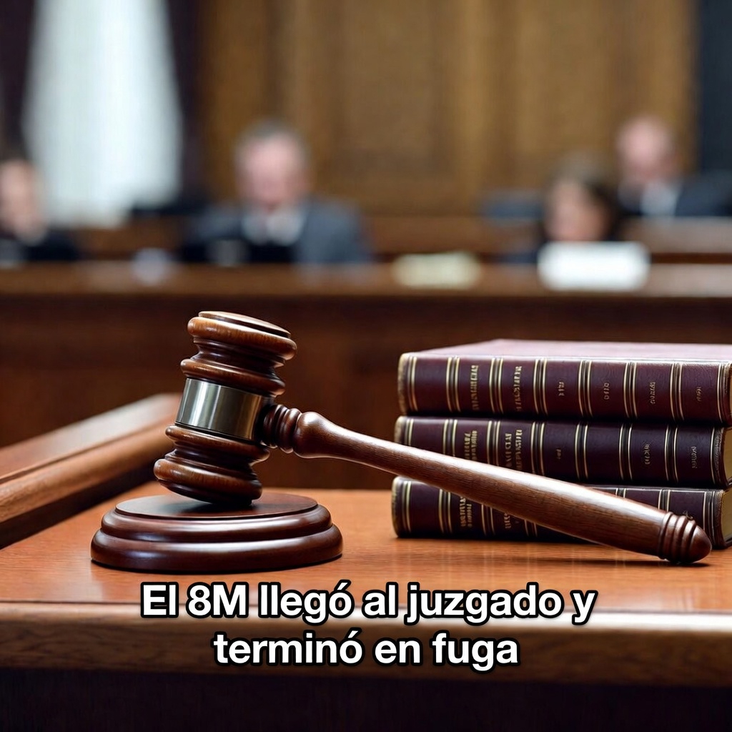 El 8M llegó al juzgado y terminó en fuga
