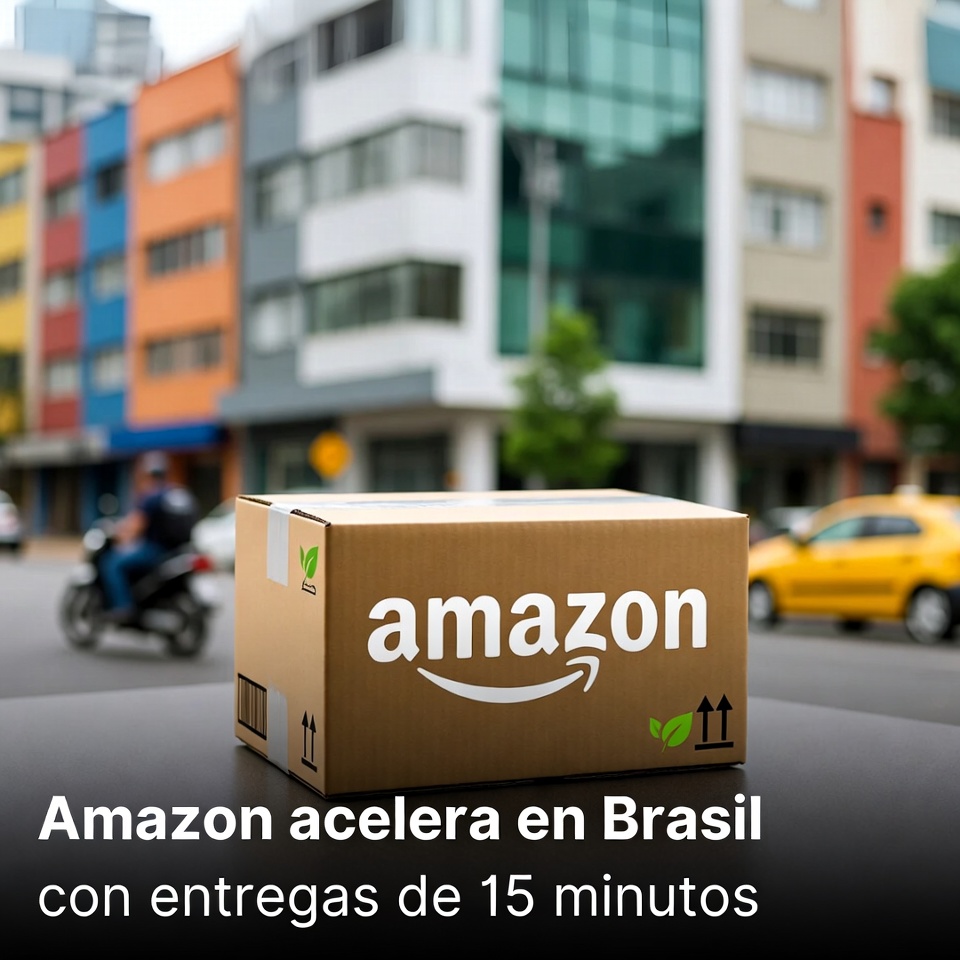 Amazon acelera en Brasil con entregas de 15 minutos