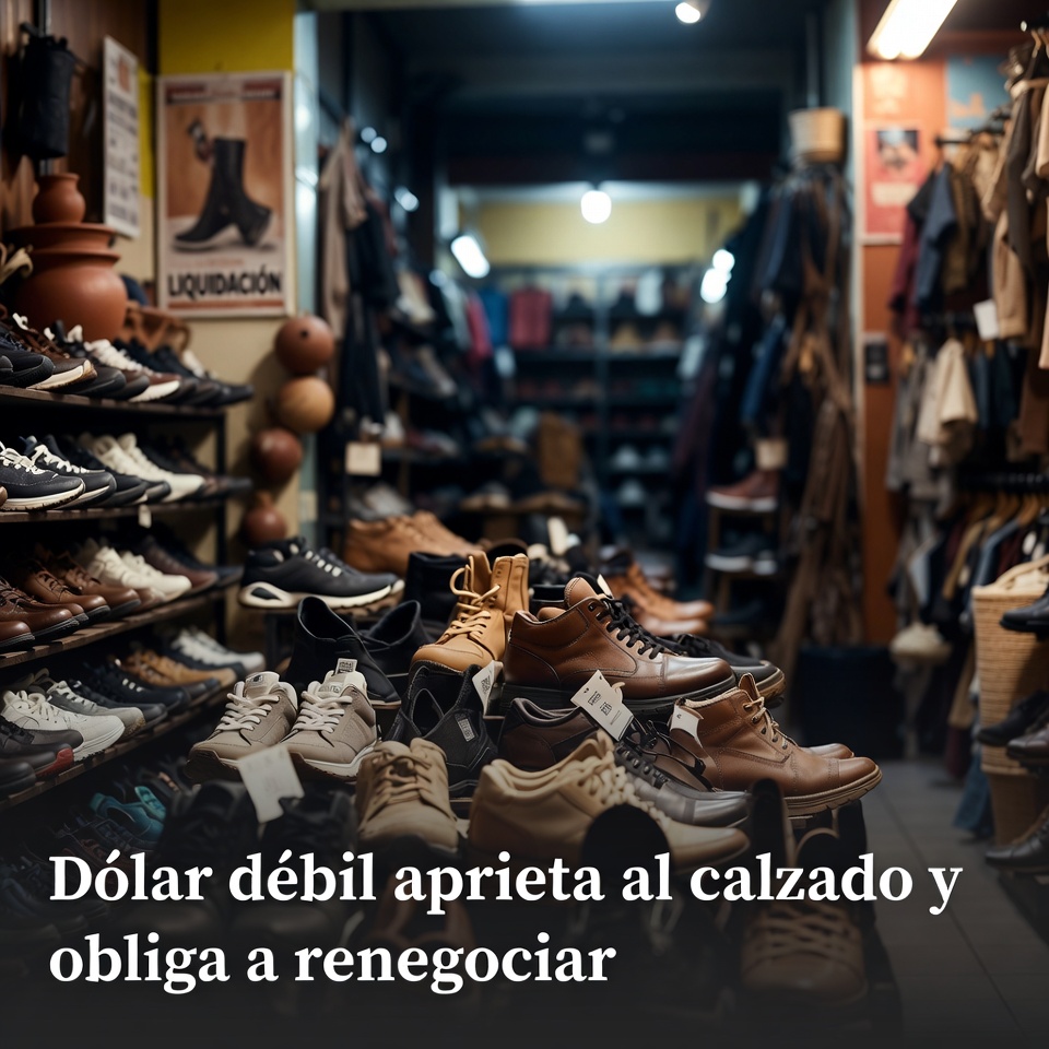 Dólar débil aprieta al calzado y obliga a renegociar