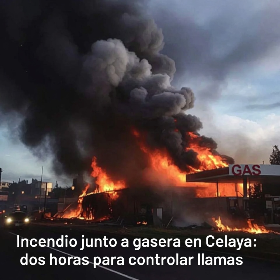 «Incendio junto a gasera en Celaya: dos horas para controlar llamas»