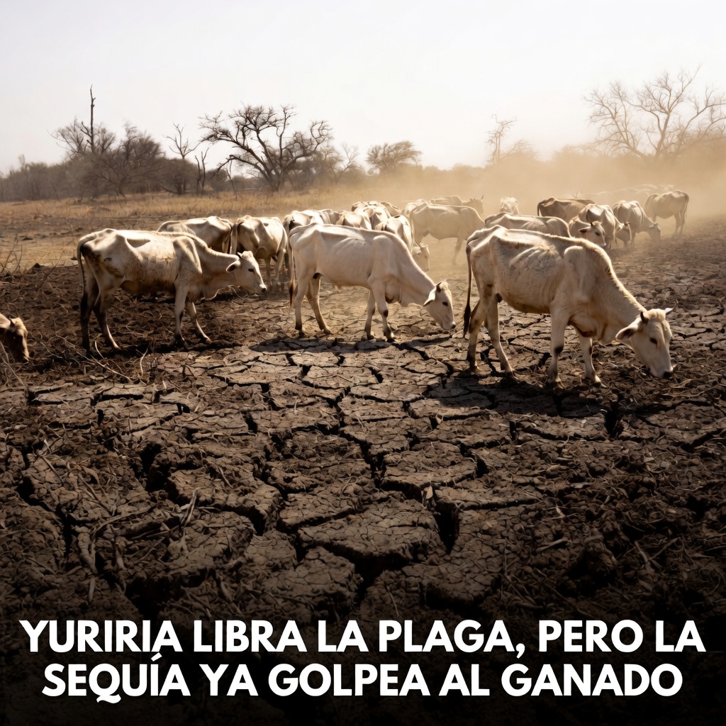 YURIRIA LIBRA LA PLAGA, PERO LA SEQUIA YA GOLPEA AL GANADO