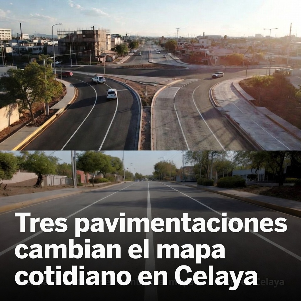 Tres pavimentaciones cambian el mapa cotidiano en Celaya