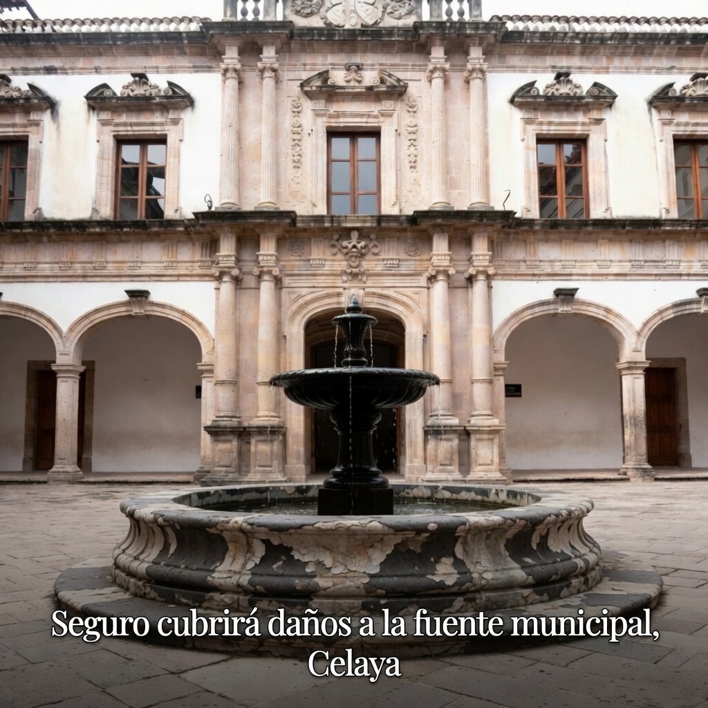 Seguro cubrirá daños a la fuente municipal, Celaya
