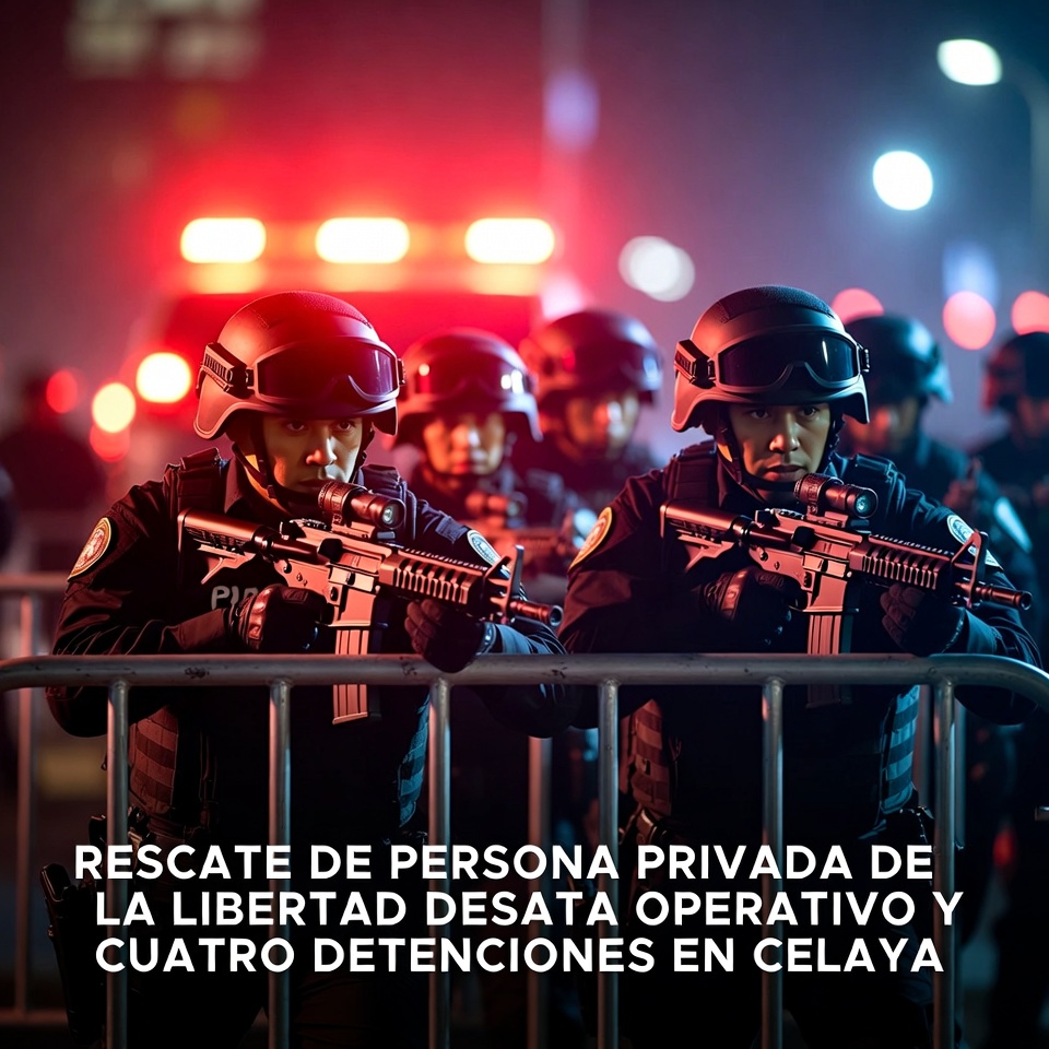 RESCATE DE PERSONA PRIVADA DE LA LIBERTAD DESATA OPERATIVO Y CUATRO DETENCIONES EN CELAYA