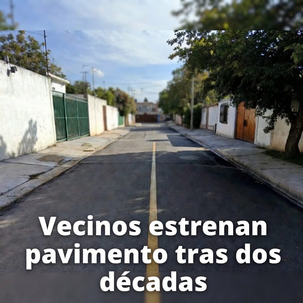 Vecinos estrenan pavimento tras dos décadas