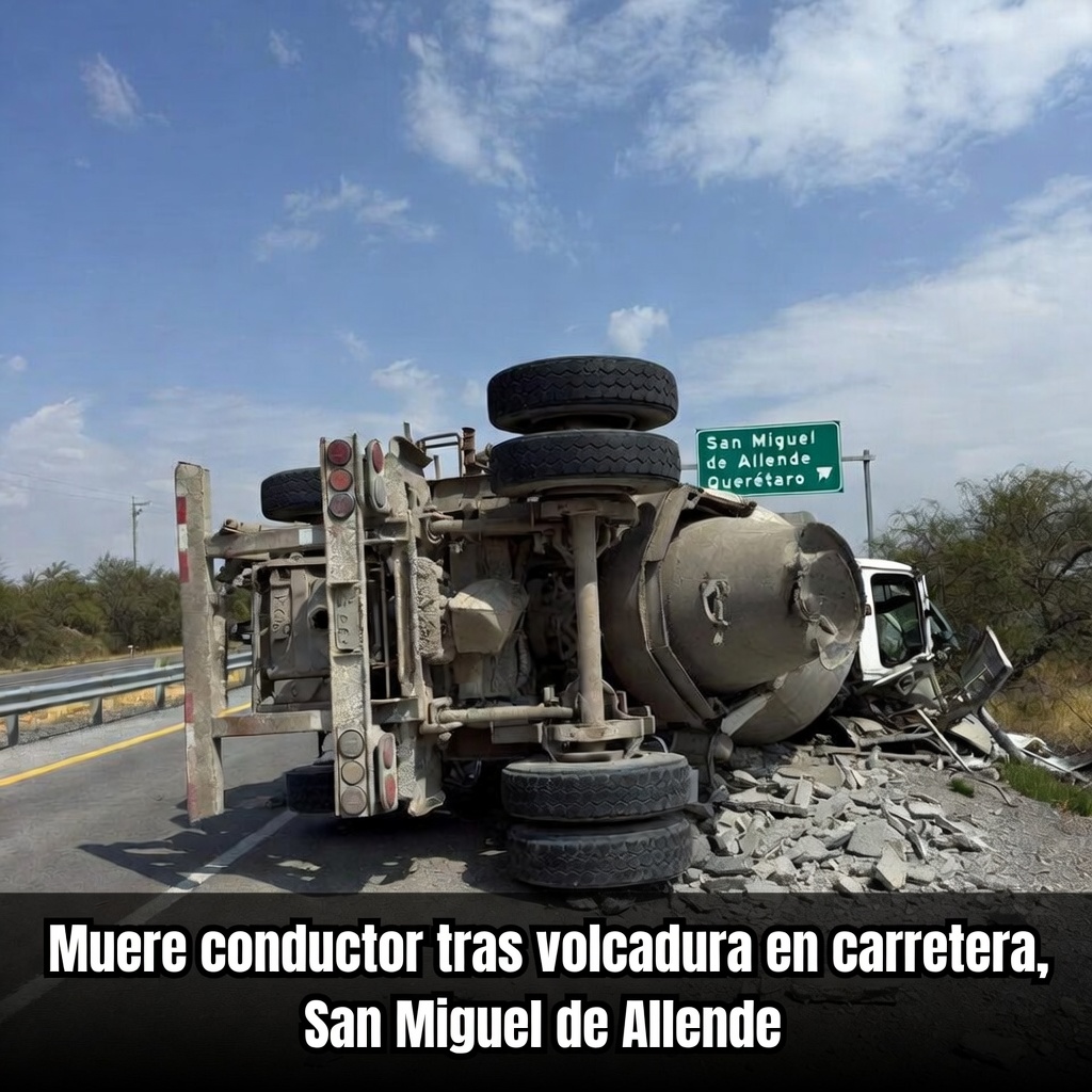 Muere conductor tras volcadura en carretera