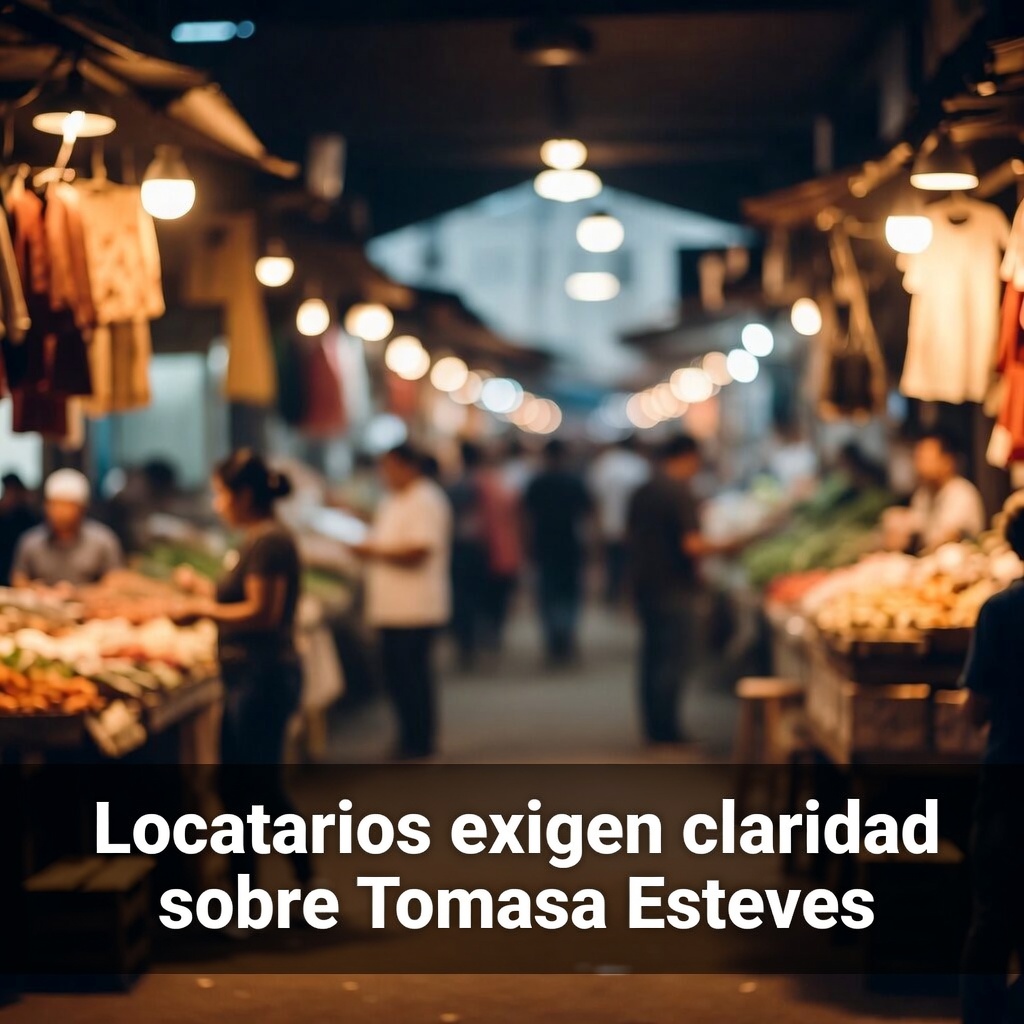 Locatarios exigen claridad sobre Tomasa Esteves