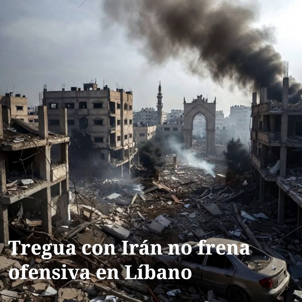 Tregua con Irán no frena ofensiva en Líbano
