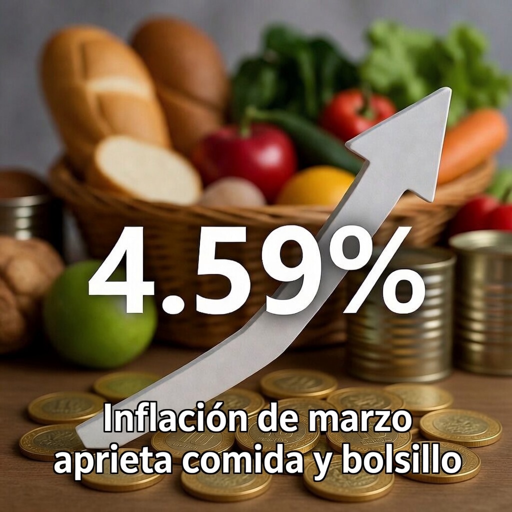 Inflación de marzo aprieta comida y bolsillo