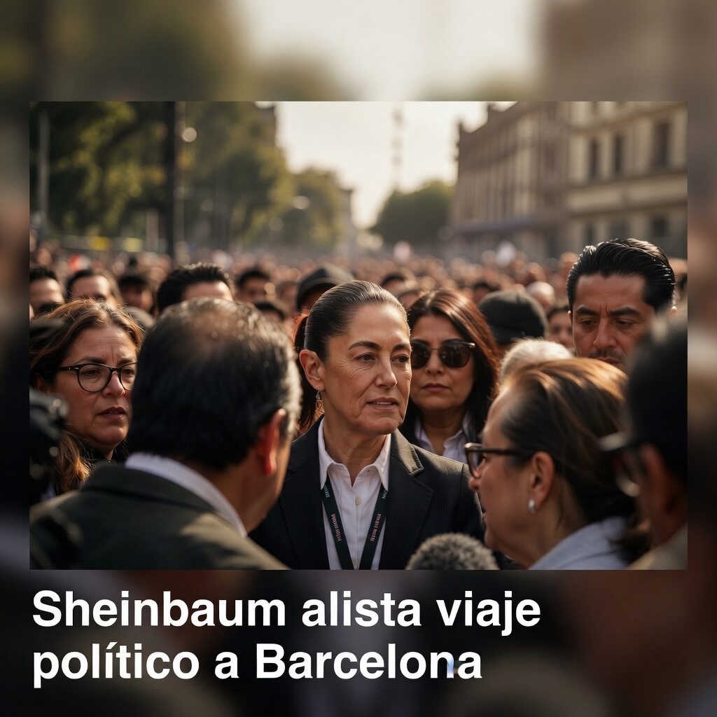 Sheinbaum alista viaje político a Barcelona