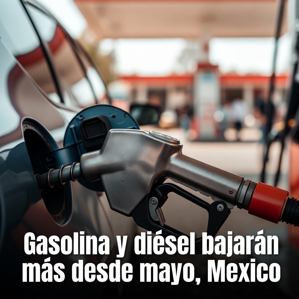 Gasolina y diésel bajarán más desde mayo