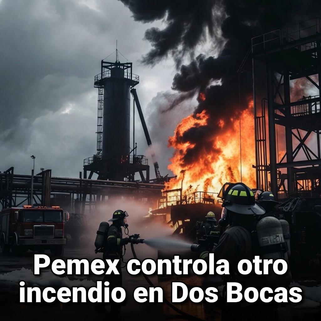 Pemex controla otro incendio en Dos Bocas