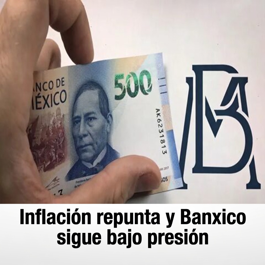 Inflación repunta y Banxico sigue bajo presión