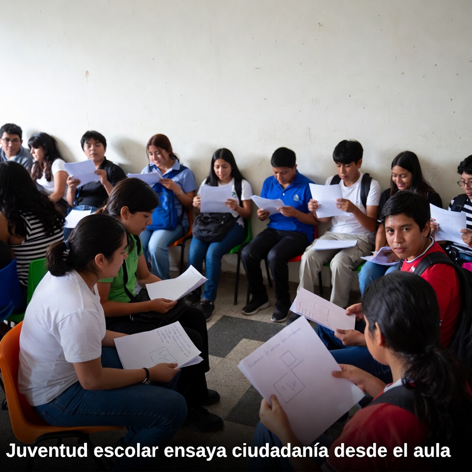 Juventud escolar ensaya ciudadanía desde el aula