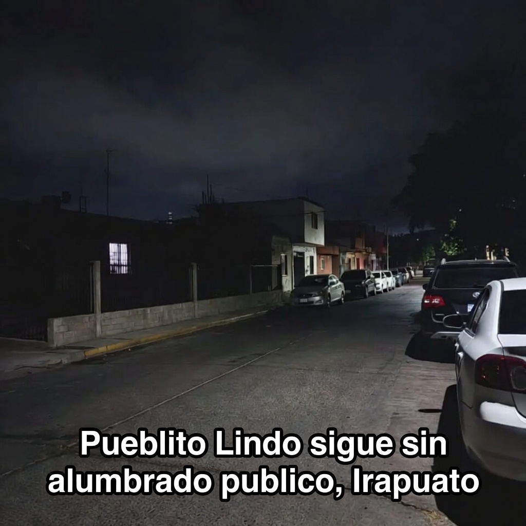 Pueblito Lindo sigue sin alumbrado publico