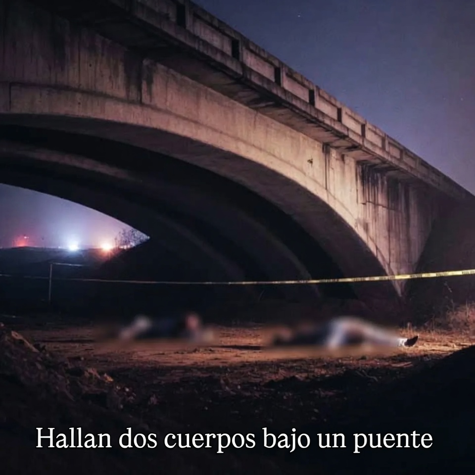 Hallan dos cuerpos bajo un puente