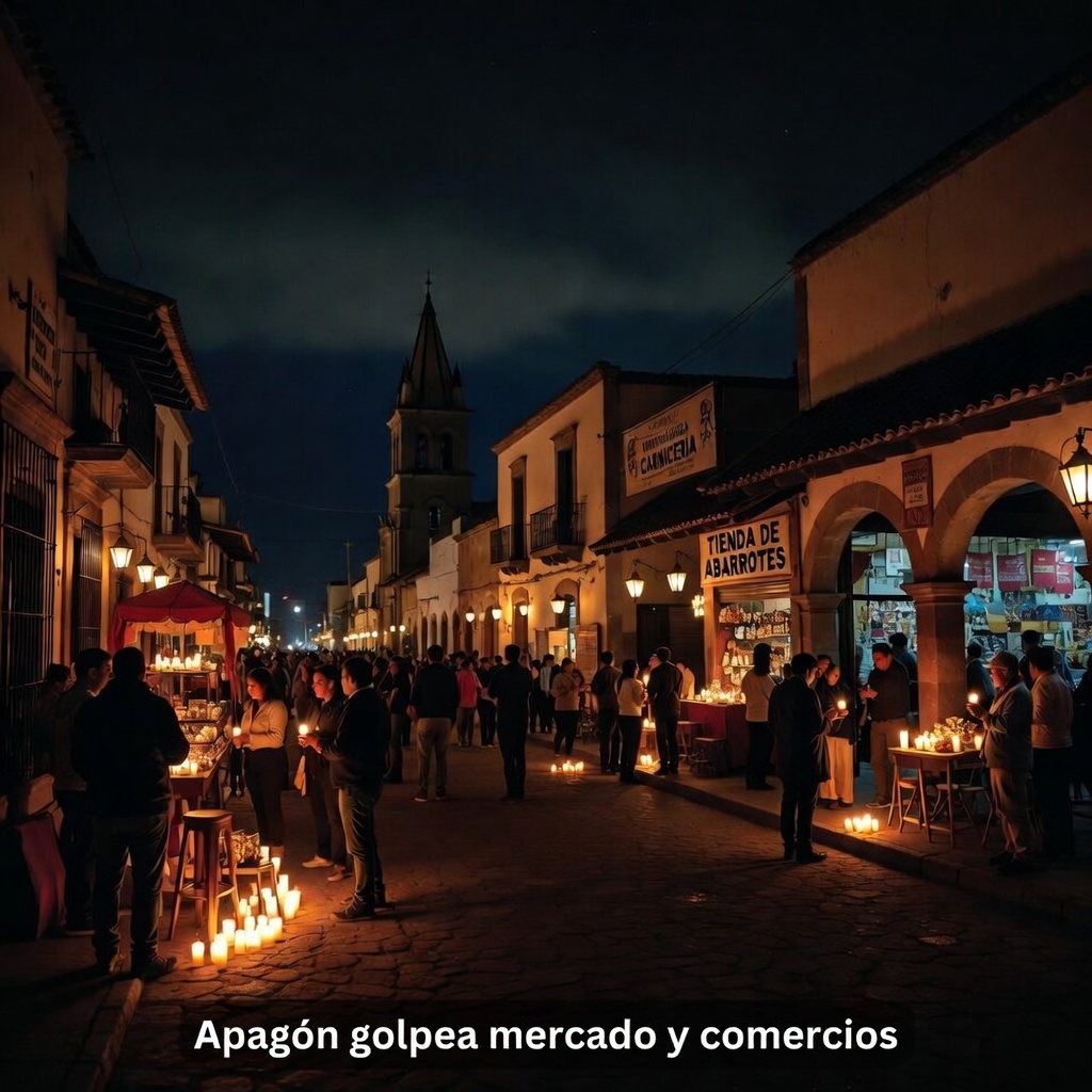 Apagón golpea mercado y comercios