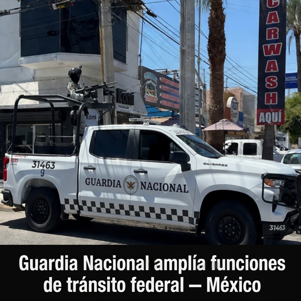 Guardia Nacional amplía funciones de tránsito federal