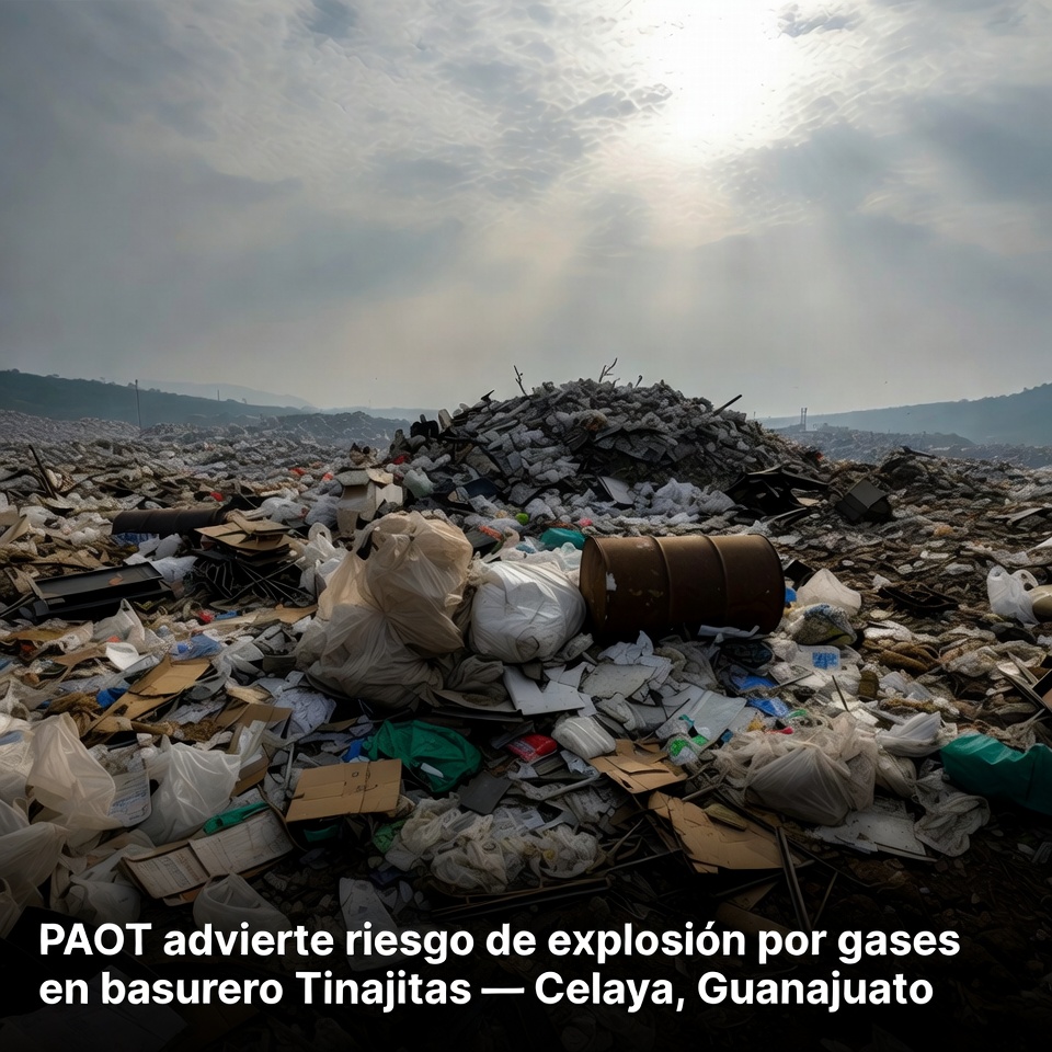 PAOT advierte riesgo de explosión por gases en basurero Tinajitas