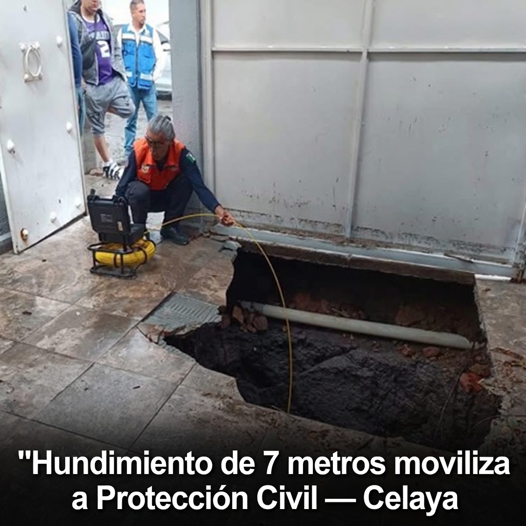 Hundimiento de 7 metros moviliza a Protección Civil