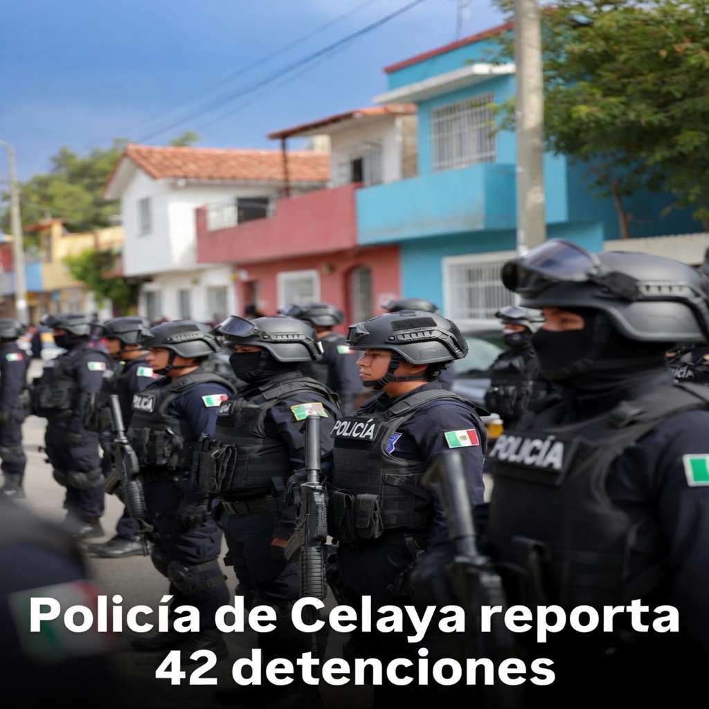 Policía de Celaya reporta 42 detenciones
