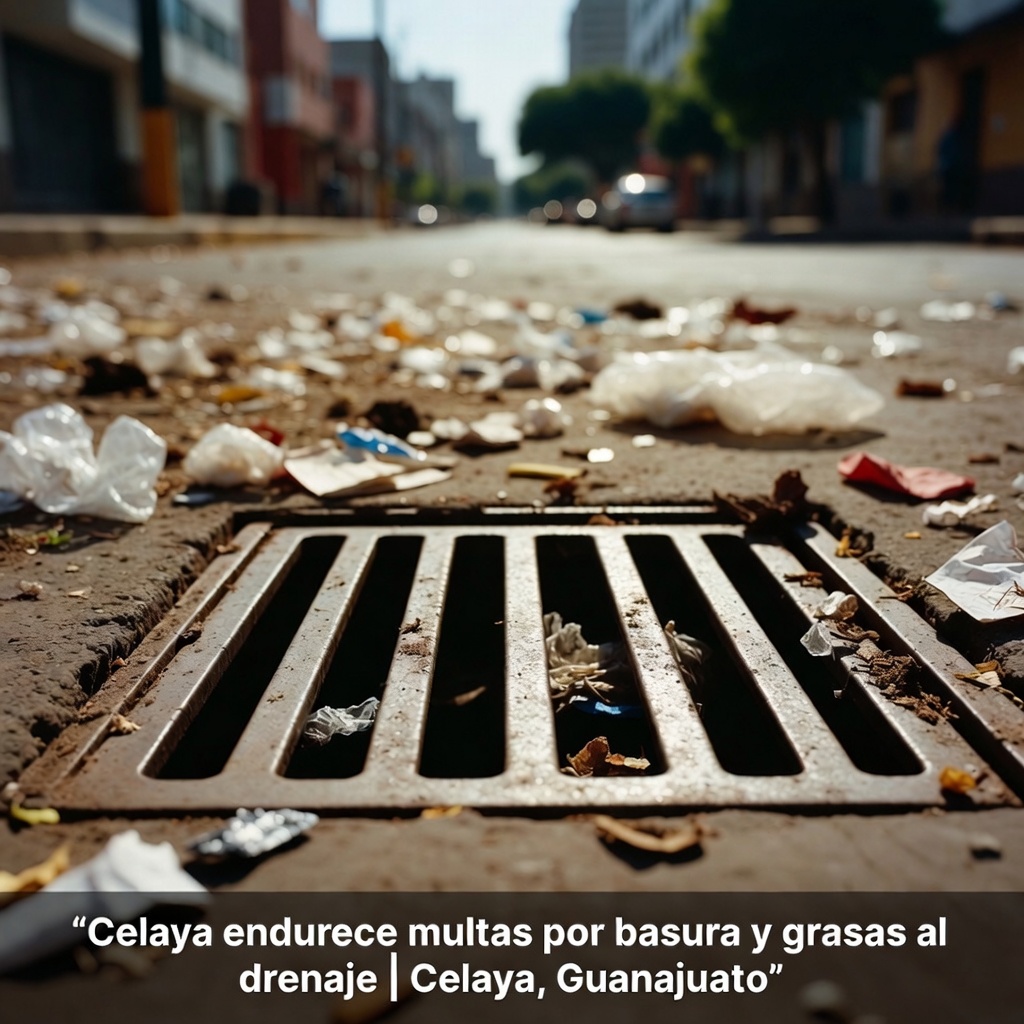 Celaya endurece multas por basura y grasas al drenaje