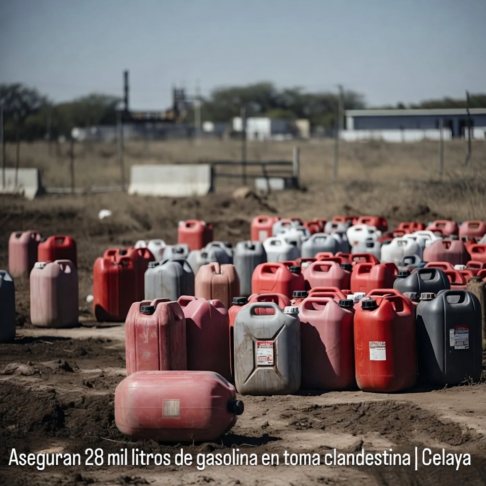 Aseguran 28 mil litros de gasolina en toma clandestina