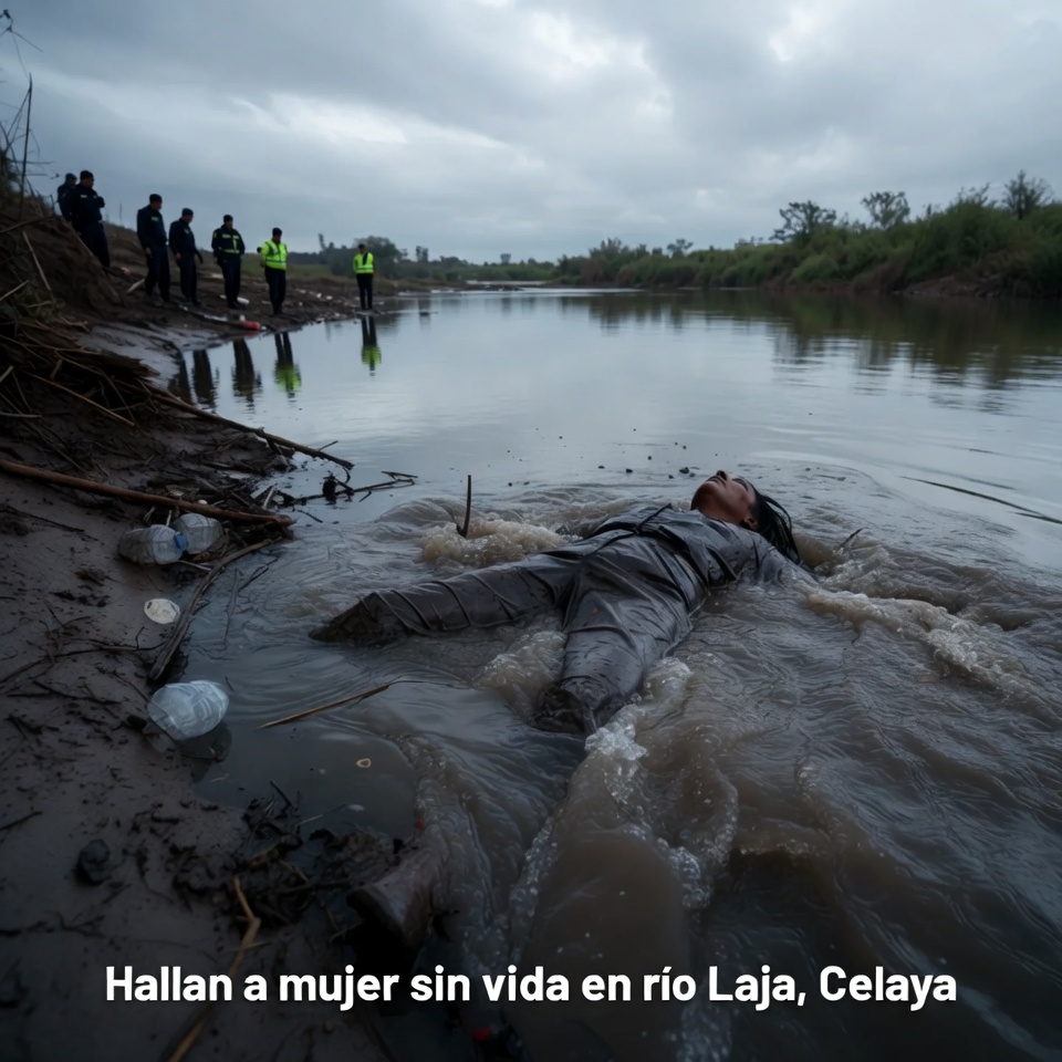 Hallan a mujer sin vida en río Laja