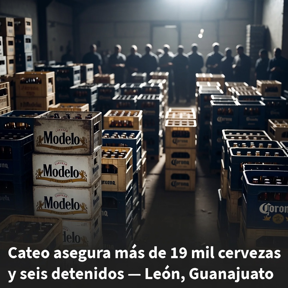 Cateo asegura más de 19 mil cervezas y seis detenidos