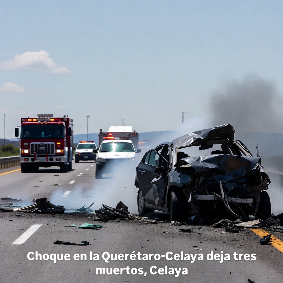 Choque en la Querétaro-Celaya deja tres muertos
