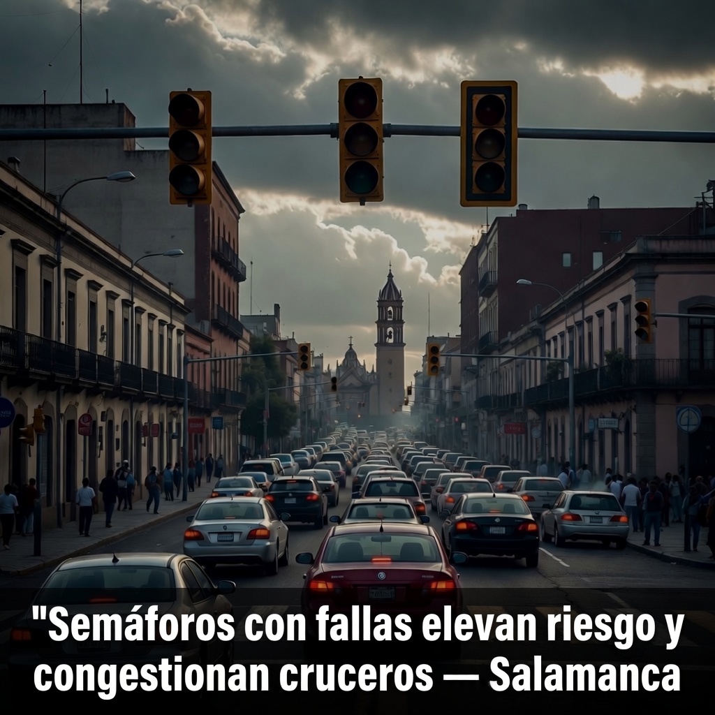 Semáforos con fallas elevan riesgo y congestionan cruceros