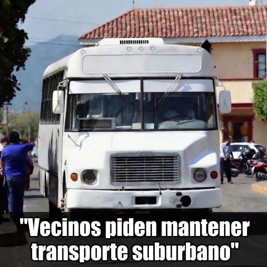 Vecinos piden mantener transporte suburbano
