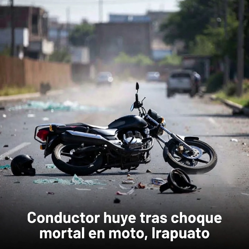Conductor huye tras choque mortal en moto