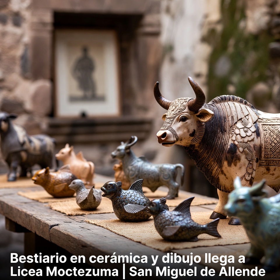 Bestiario en cerámica y dibujo llega a Licea Moctezuma