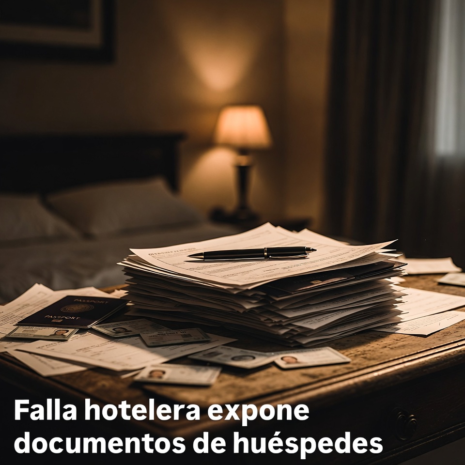 Falla hotelera expone documentos de huéspedes