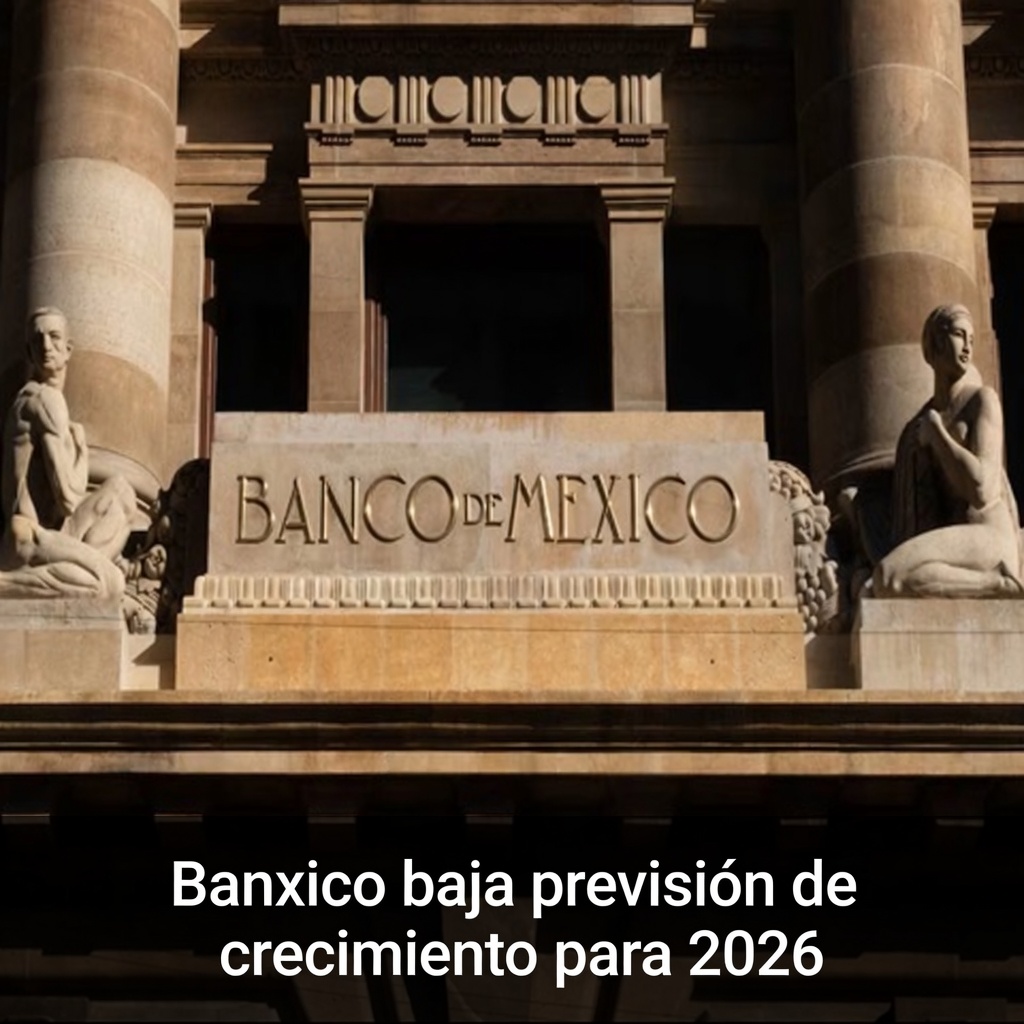 Banxico baja previsión de crecimiento para 2026