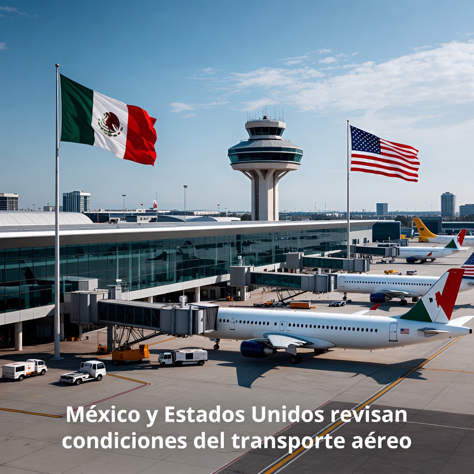 México y Estados Unidos revisan condiciones del transporte aéreo