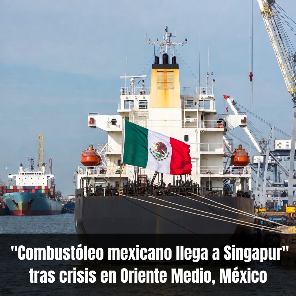 Combustóleo mexicano llega a Singapur tras crisis en Oriente Medio