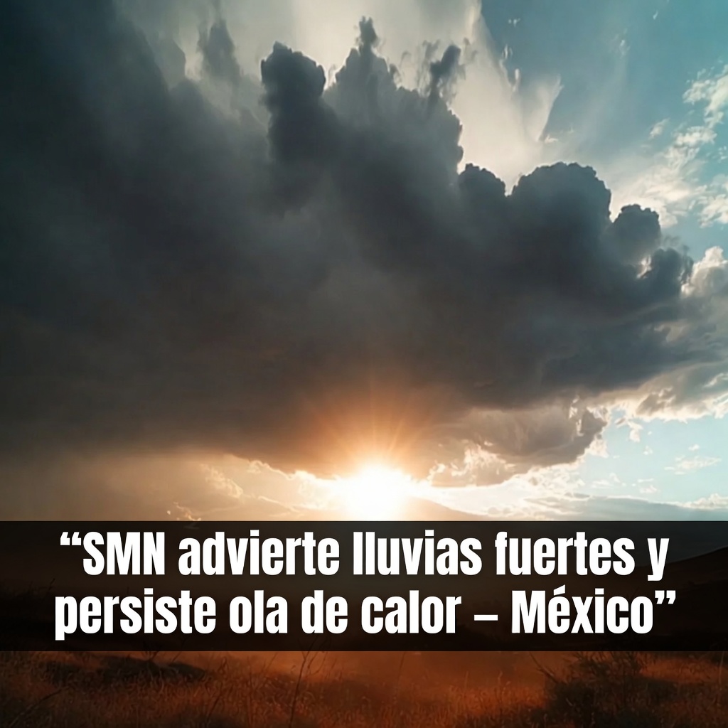 SMN advierte lluvias fuertes y persiste ola de calor
