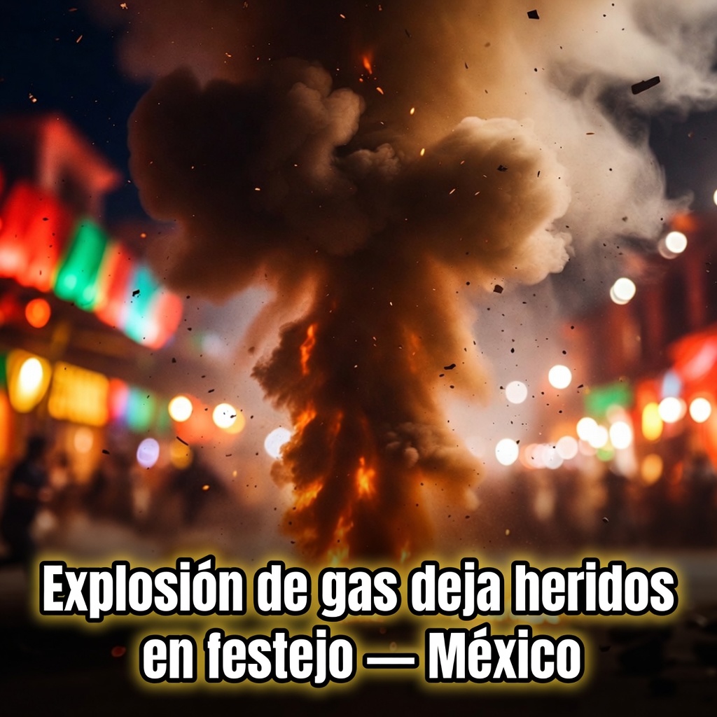Explosión de gas deja heridos en festejo