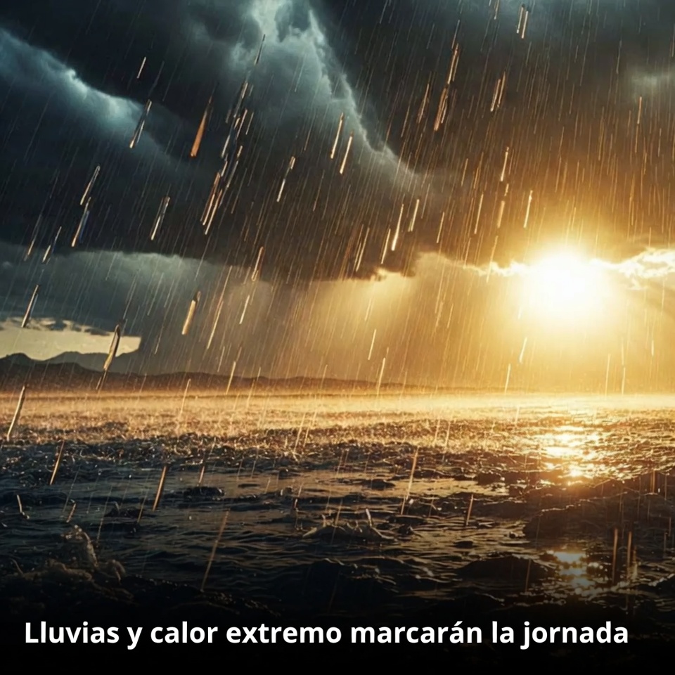Lluvias y calor extremo marcarán la jornada