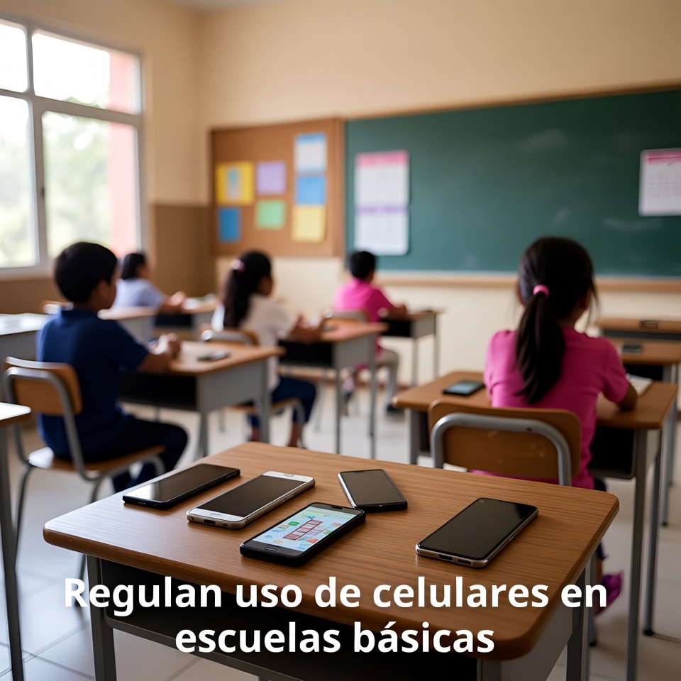 Regulan uso de celulares en escuelas básicas
