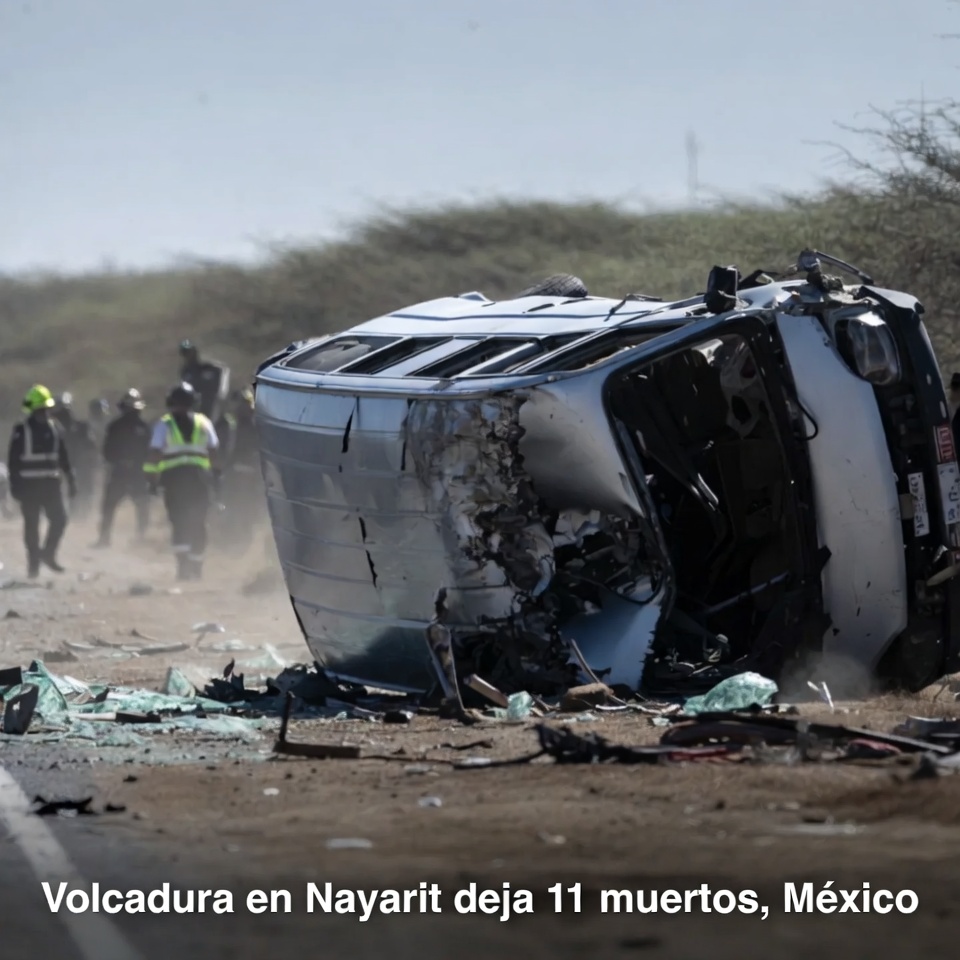 Volcadura en Nayarit deja 11 muertos
