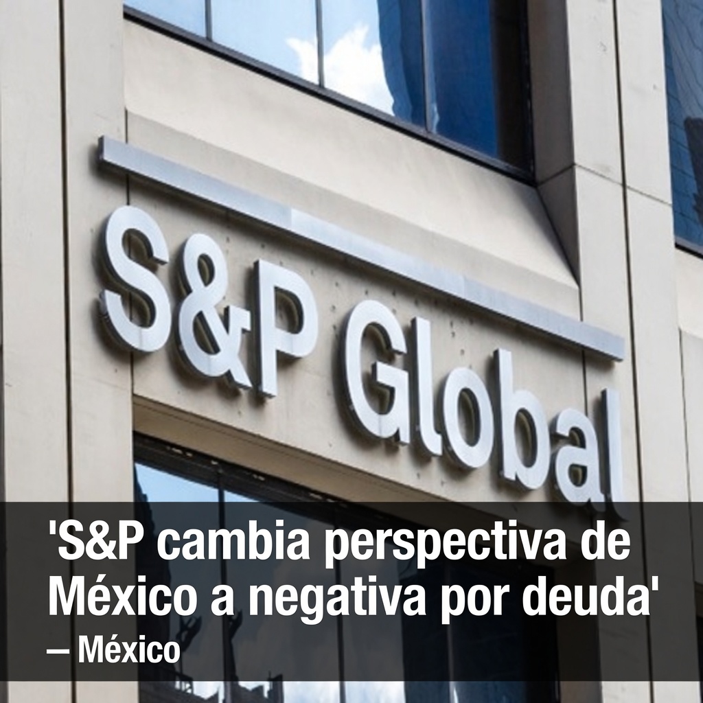 S&P cambia perspectiva de México a negativa por deuda