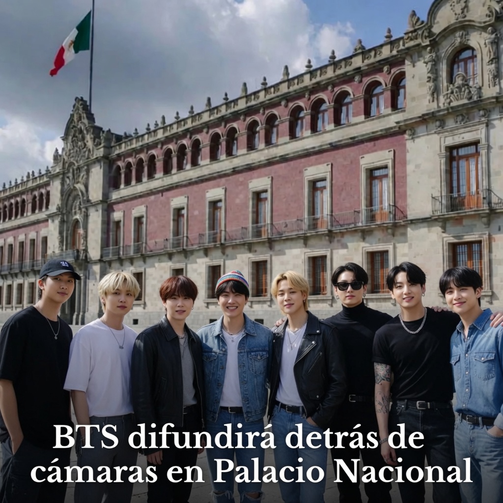 BTS difundirá detrás de cámaras en Palacio Nacional