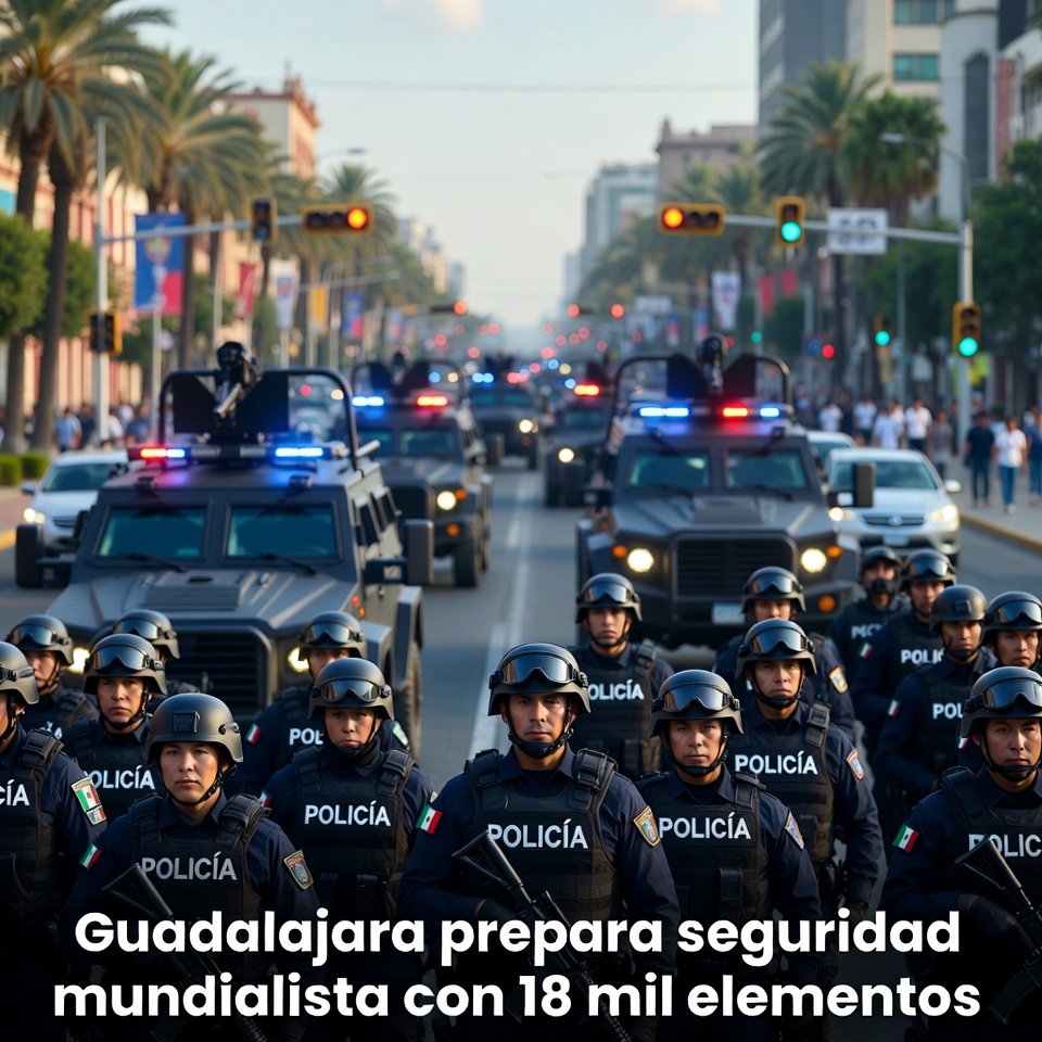 Guadalajara prepara seguridad mundialista con 18 mil elementos