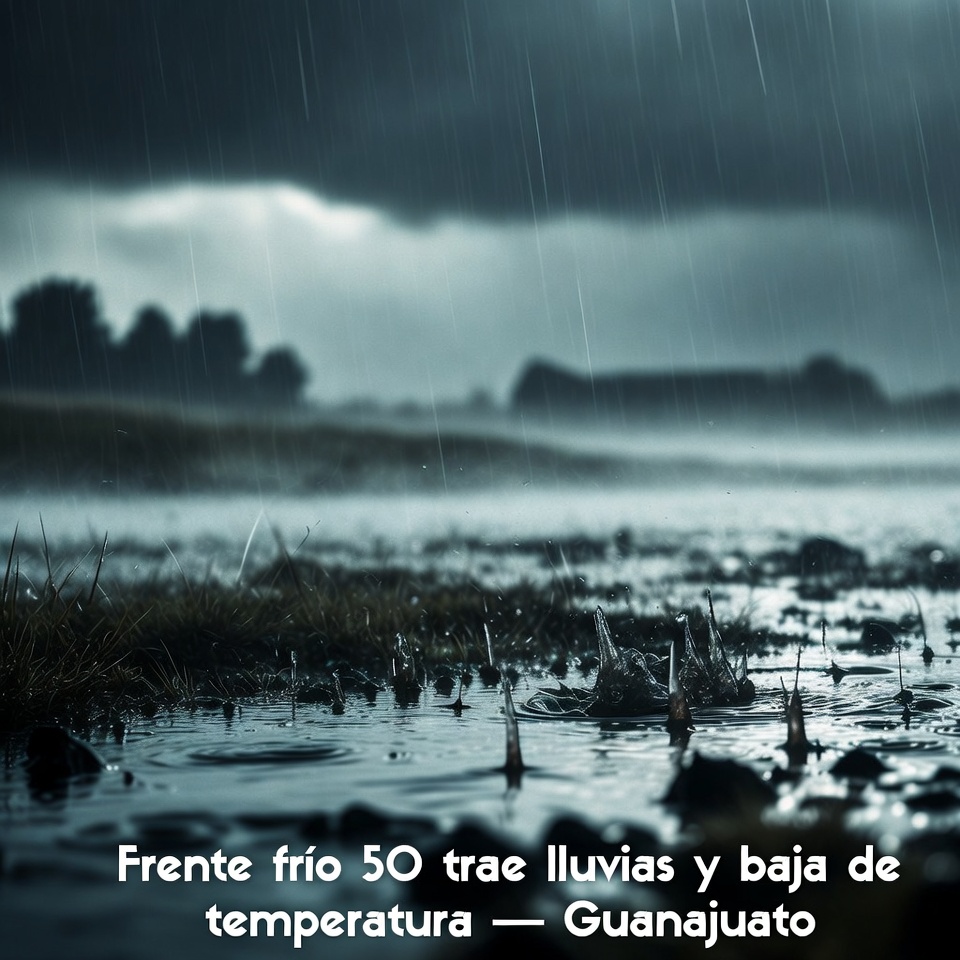 Frente frío 50 trae lluvias y baja de temperatura