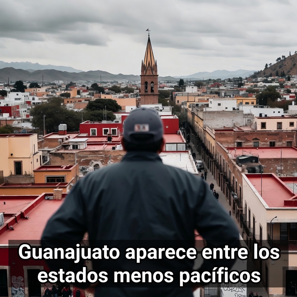 Guanajuato aparece entre los estados menos pacíficos