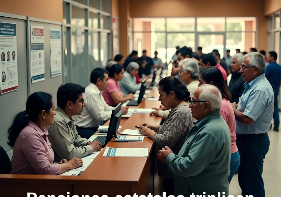 Pensiones estatales triplican gasto en una década