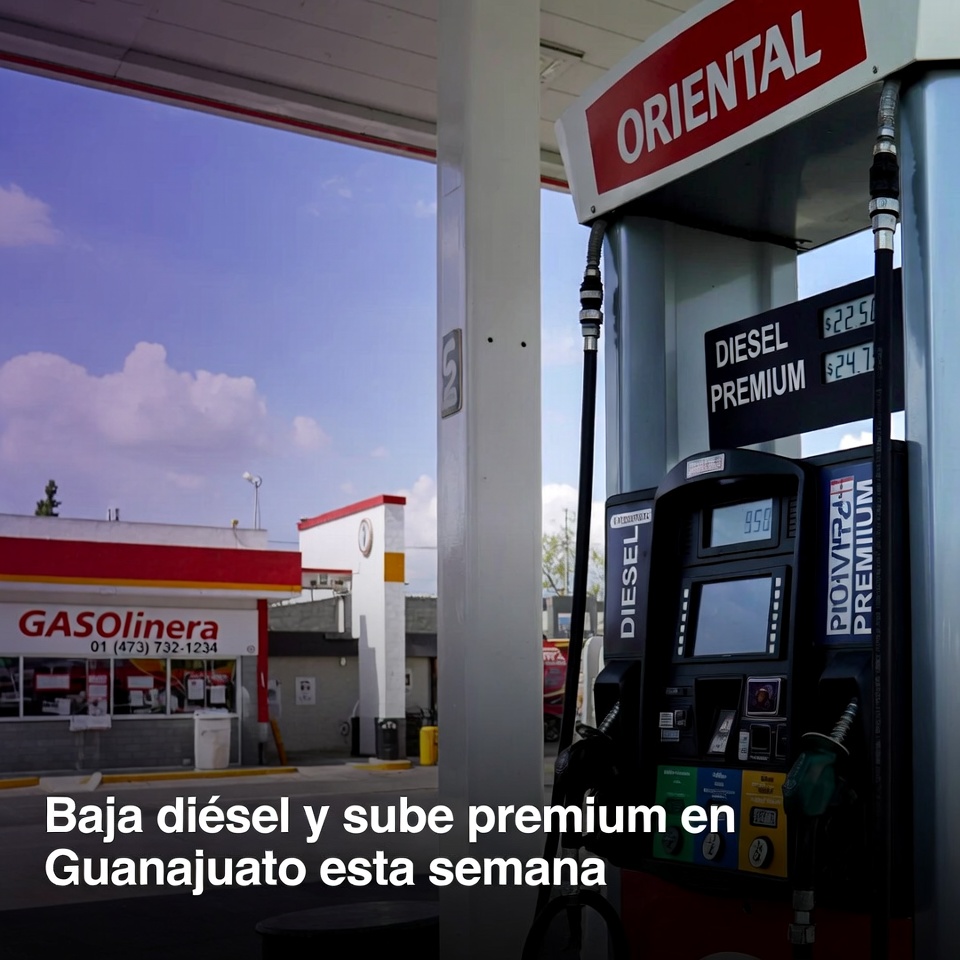 Baja diésel y sube premium en Guanajuato esta semana